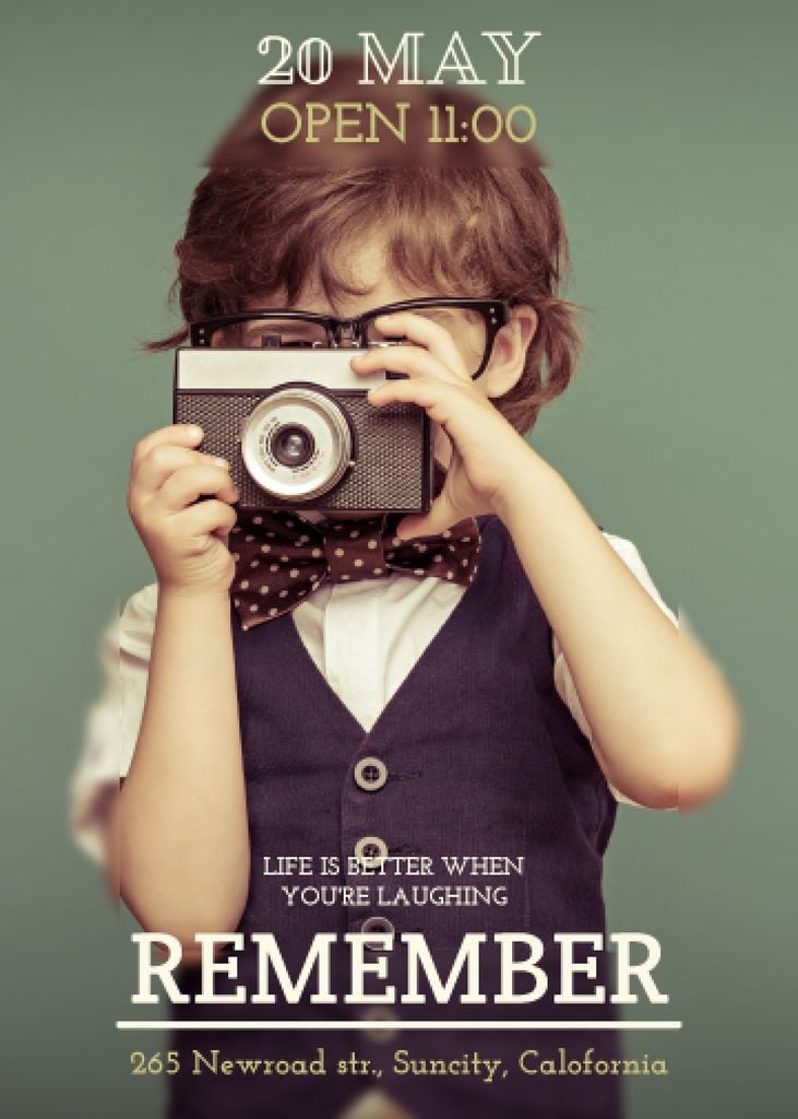 Motivational quote with Child taking Photo — Create a Design Motivational quote with Child taking Photo — Create a Design