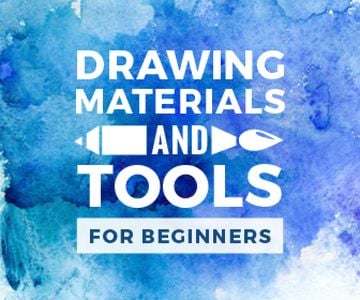 Drawing materials and tools store banner