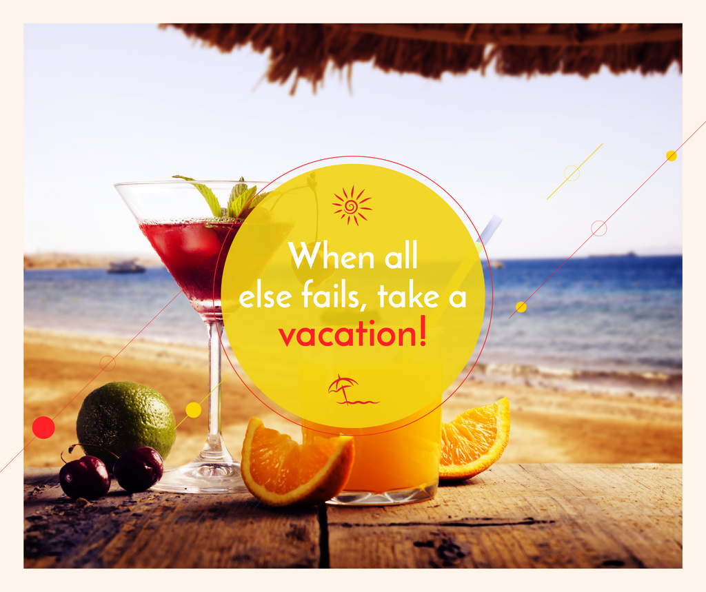 Vacation Offer Cocktail at the Beach — Створити дизайн Vacation Offer Cocktail at the Beach — Створити дизайн