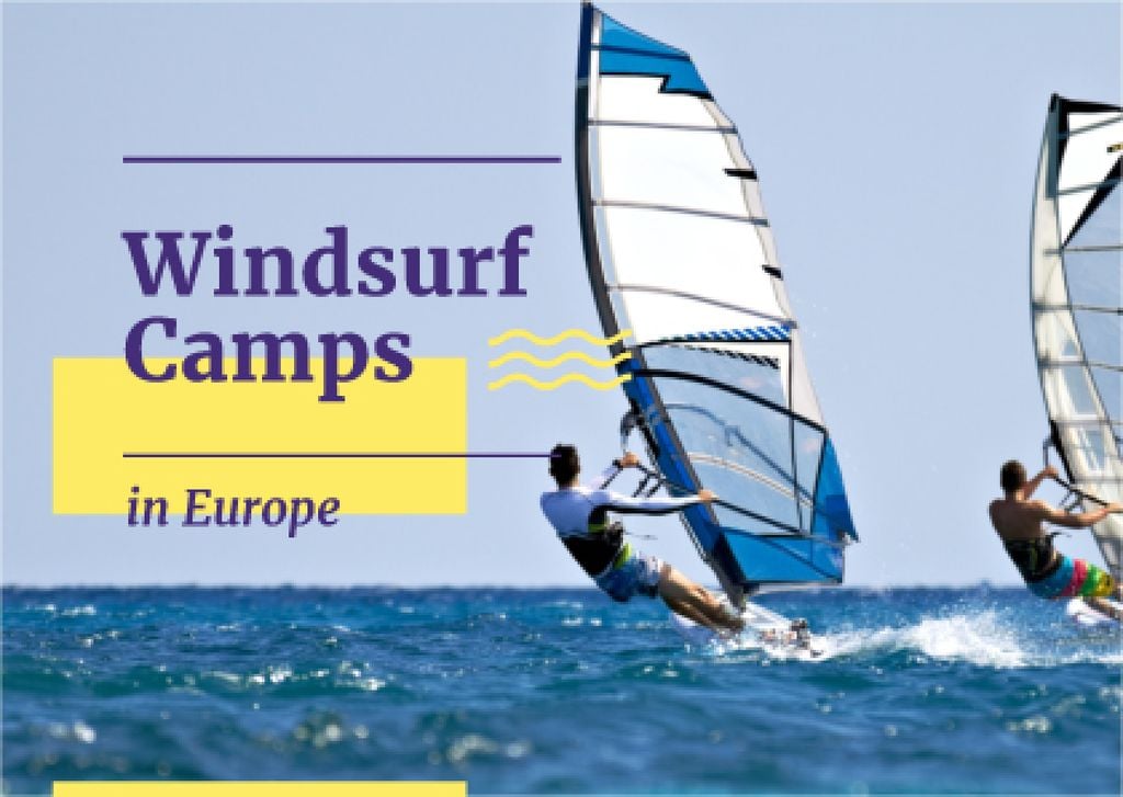 Windsurf camps in Europe poster — Створити дизайн Windsurf camps in Europe poster — Створити дизайн