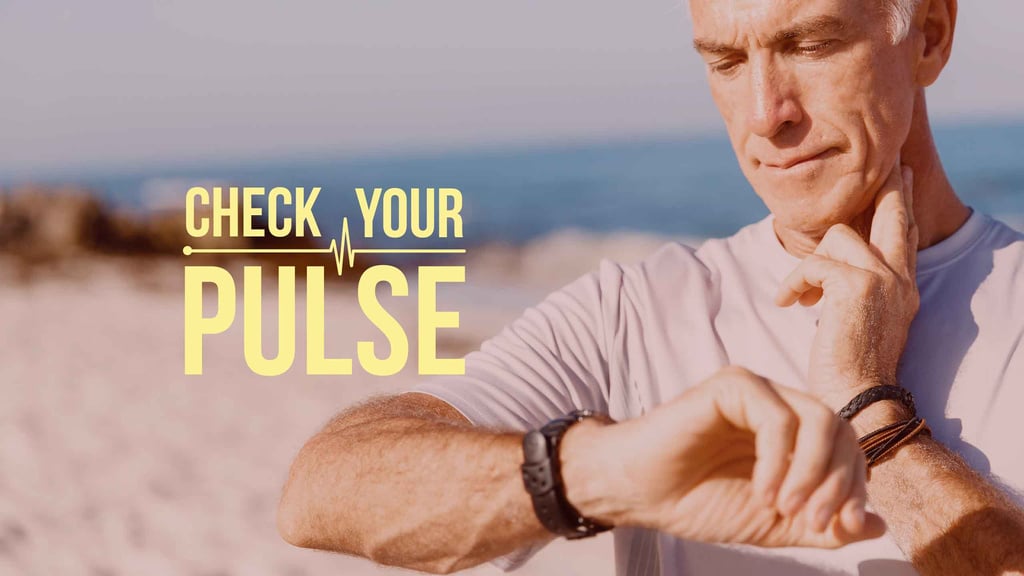 Check your pulse poster with senior man — ein Design erstellen Check your pulse poster with senior man — ein Design erstellen