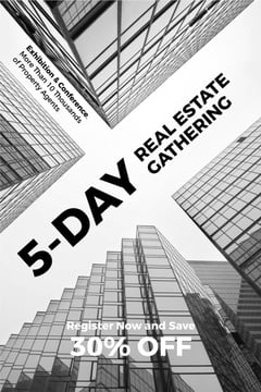Real estate exhibition and conference poster