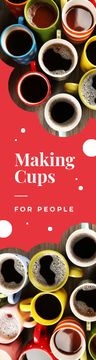 Cafe Promotion Cups with Hot Coffee