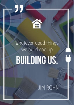 Building inspirational quote poster