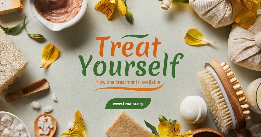 Skin Treatment Offer Natural Oil and Petals | Facebook Ad Template — Створити дизайн Skin Treatment Offer Natural Oil and Petals | Facebook Ad Template — Створити дизайн