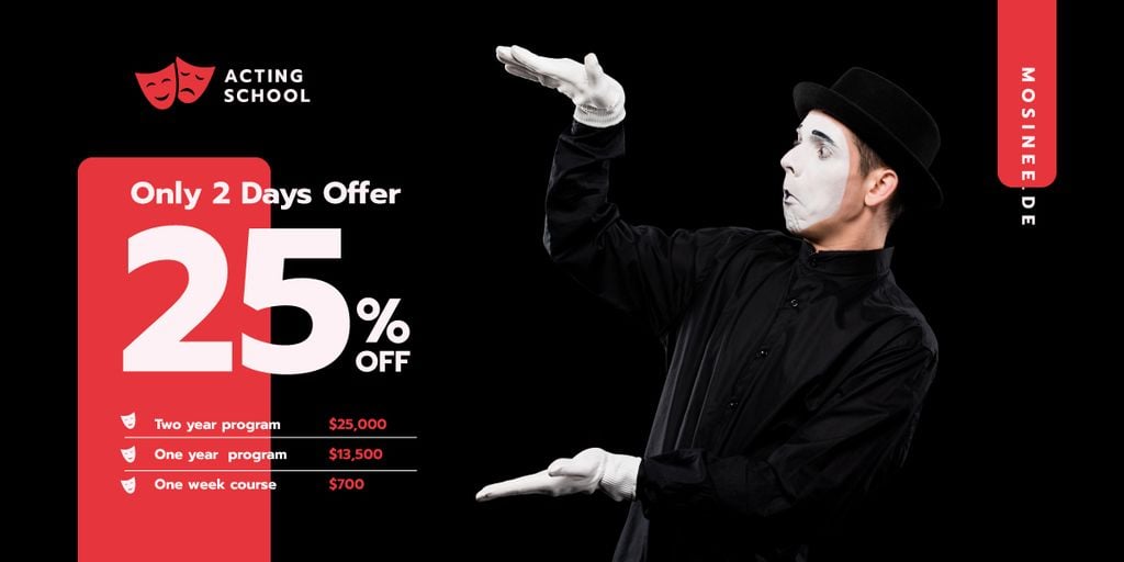 Theater Promotion Mime Performing on Stage — Создать дизайн Theater Promotion Mime Performing on Stage — Создать дизайн