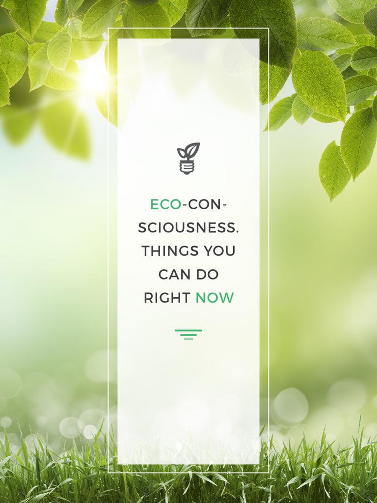Eco Quote Light Bulb with Leaves — ein Design erstellen Eco Quote Light Bulb with Leaves — ein Design erstellen
