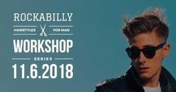 Rockabilly hairstyles workshop poster