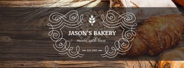 Bakery Offer Fresh Croissants on Table | Facebook Cover Template