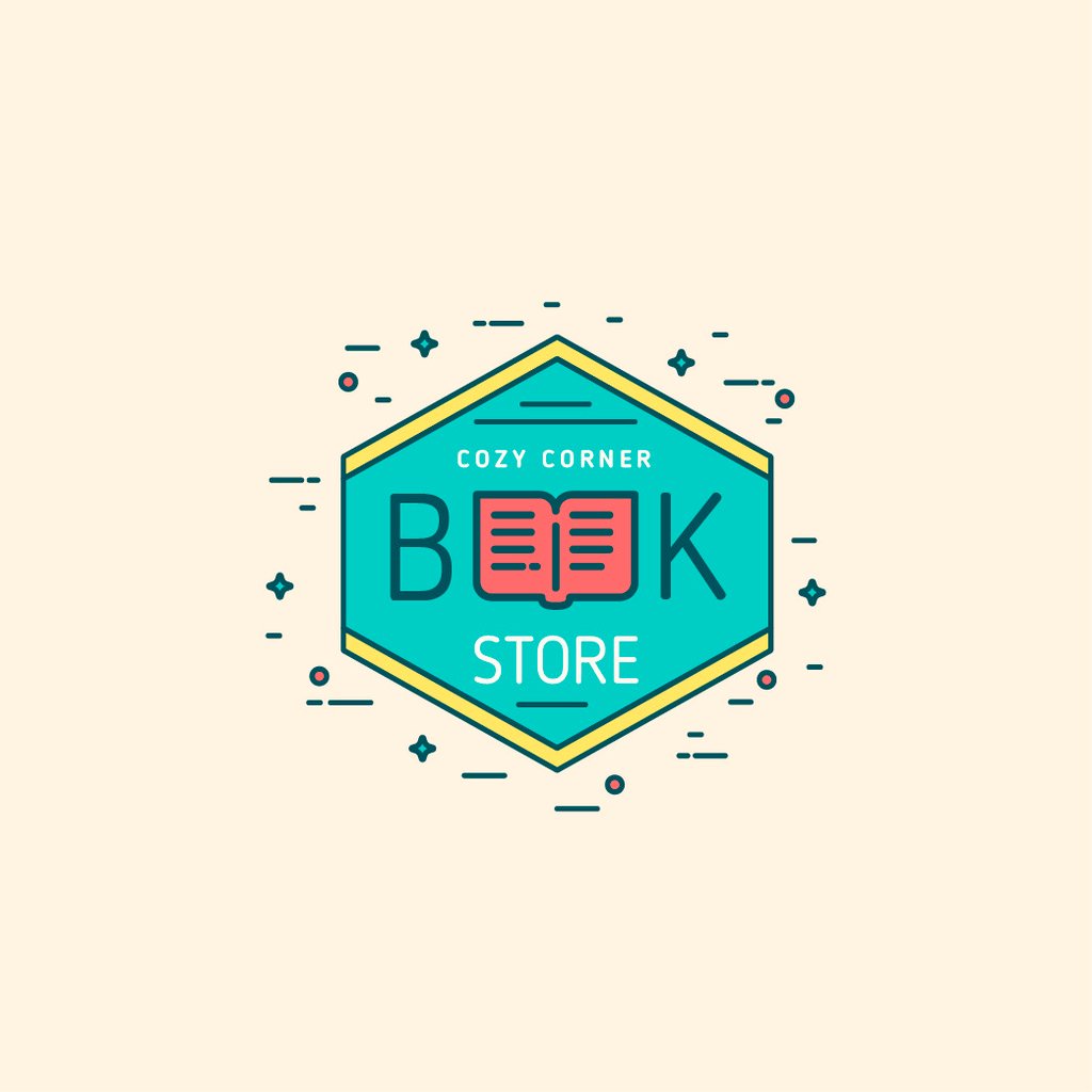Bookstore Ad with Open Book Icon — ein Design erstellen Bookstore Ad with Open Book Icon — ein Design erstellen
