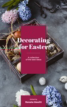 Easter Decor Quail Eggs in Nest | eBook Template