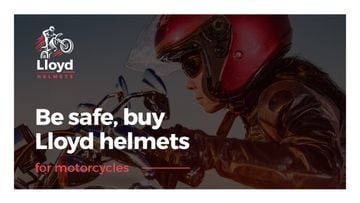 Bikers Helmets Promotion with Woman on Motorcycle