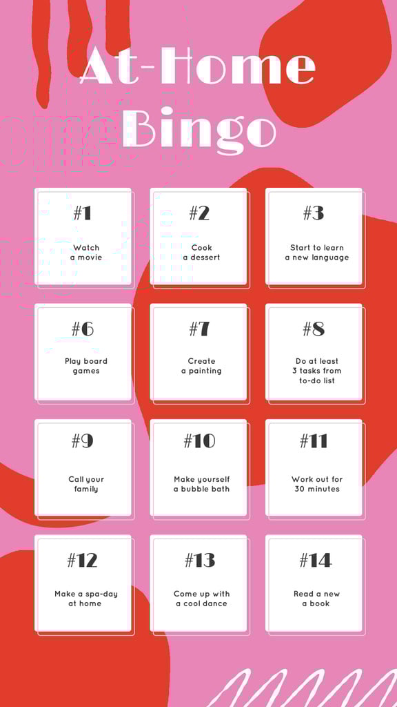 At-Home Bingo challenge in pink — Crear un diseño At-Home Bingo challenge in pink — Crear un diseño
