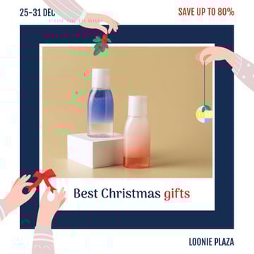 Christmas Sale Skincare Products Bottles