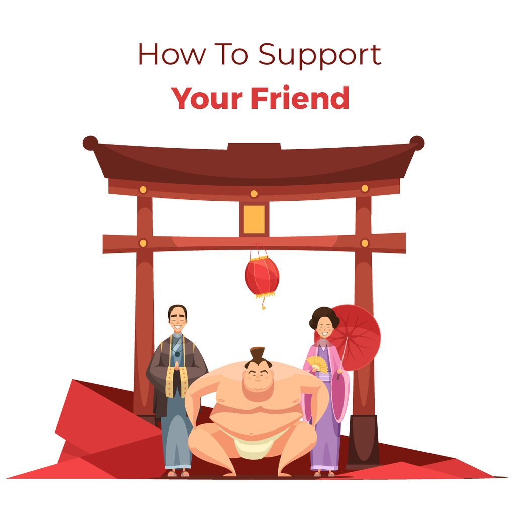 Sumo fighter with his supporters — Modelo de projeto Sumo fighter with his supporters — Modelo de projeto