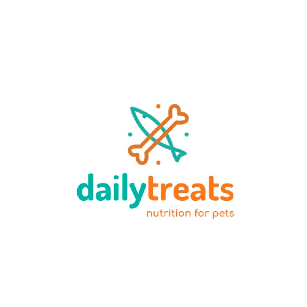 Pet Food with Bone and Fish Icon — ein Design erstellen Pet Food with Bone and Fish Icon — ein Design erstellen