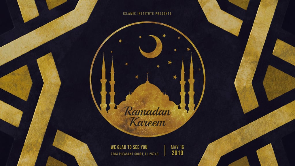 Golden mosque under new moon — Створити дизайн Golden mosque under new moon — Створити дизайн