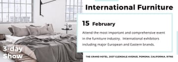 Furniture Store Ad Bedroom in Grey Color | Tumblr Banner Template