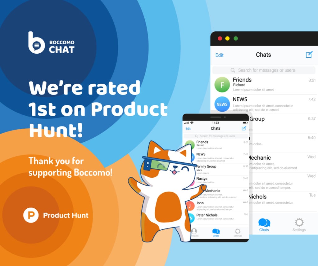 Product Hunt Promotion Chats Page on Screen — ein Design erstellen Product Hunt Promotion Chats Page on Screen — ein Design erstellen