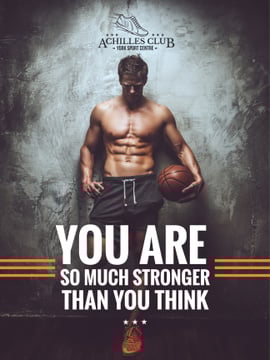 Sports Motivational Quote with Basketball Player