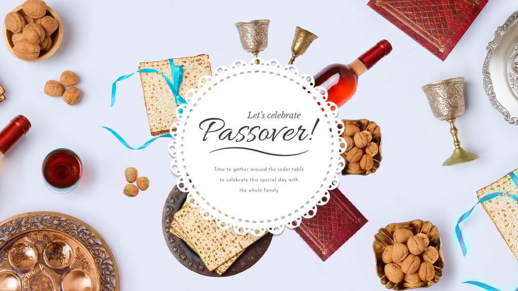 Happy Passover Dinner Table Frame — Maak een ontwerp Happy Passover Dinner Table Frame — Maak een ontwerp