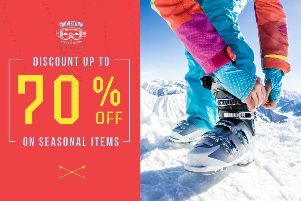 Winter Sports Equipment with Man in Mountains — ein Design erstellen Winter Sports Equipment with Man in Mountains — ein Design erstellen
