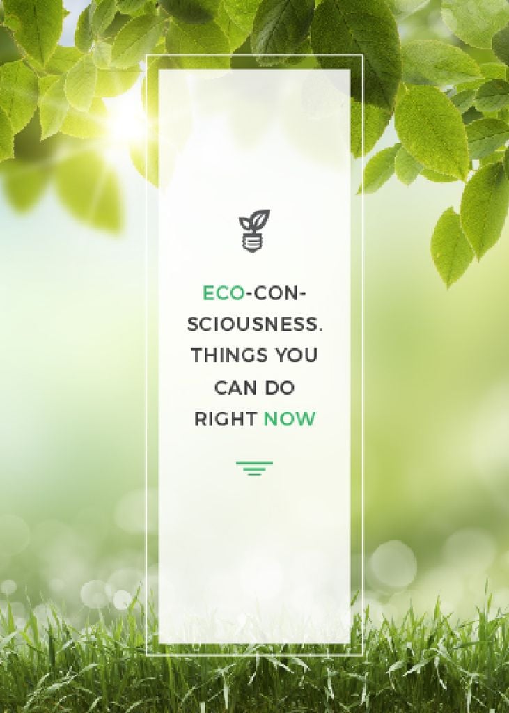 Eco Quote Light Bulb with Leaves — ein Design erstellen Eco Quote Light Bulb with Leaves — ein Design erstellen