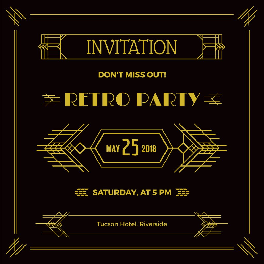 Retro party invitation — Crear un diseño Retro party invitation — Crear un diseño