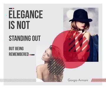 Shopping Quote Stylish Woman in Hat