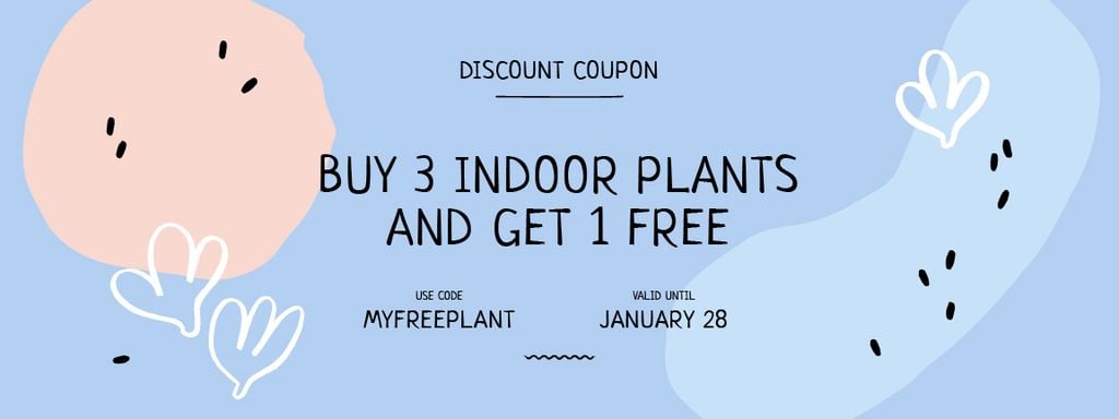 Offer on Indoors Plants with Сactus Drawings - Vytvořte návrh Offer on Indoors Plants with Сactus Drawings - Vytvořte návrh