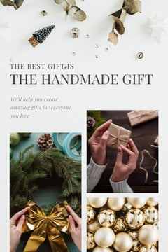 Woman making Christmas wreath