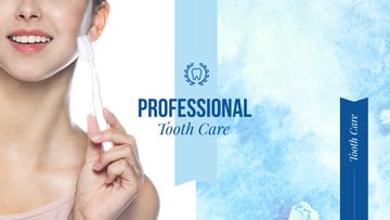 Tooth Care Services Ad with Woman Holding Toothbrush