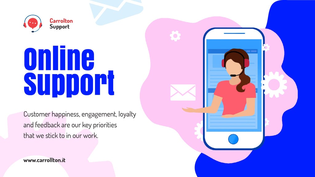 Online Customers Support Consultant on Phone Screen — Crear un diseño Online Customers Support Consultant on Phone Screen — Crear un diseño