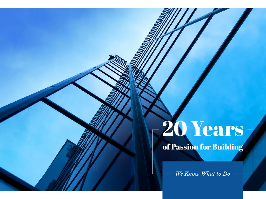 20 years of passion for building — Crear un diseño 20 years of passion for building — Crear un diseño