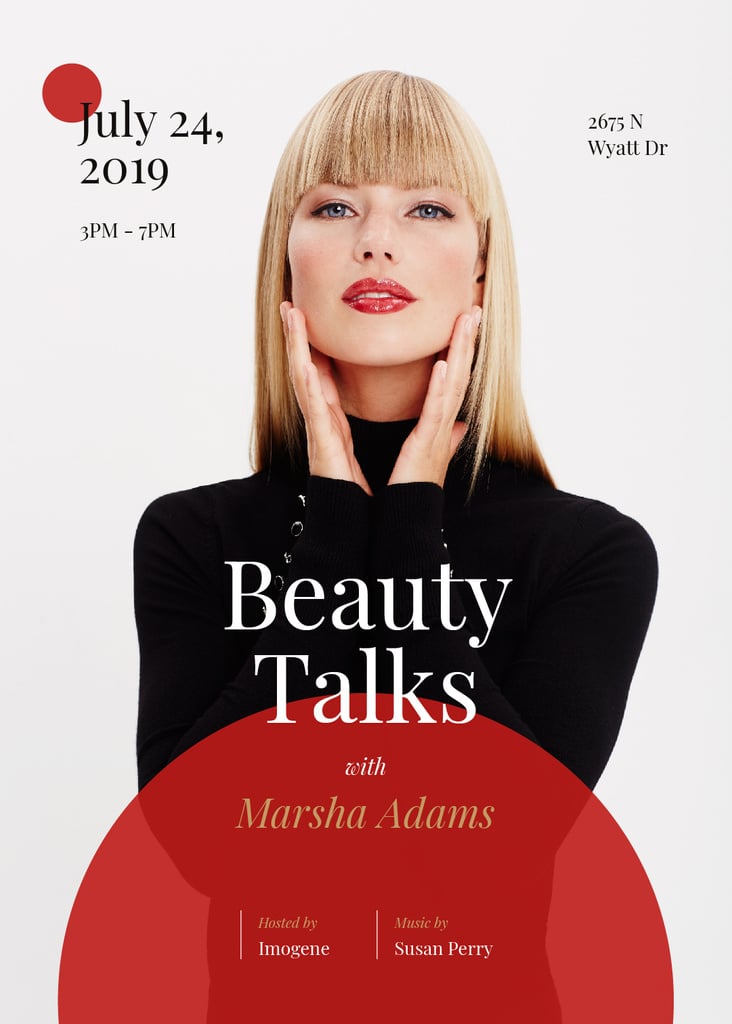 Young attractive woman at Beauty event — Create a Design Young attractive woman at Beauty event — Create a Design