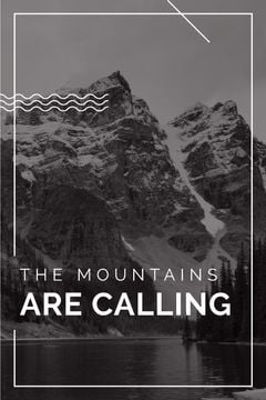 Travel Inspiration Quote with Scenic Mountains Lake