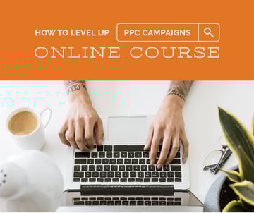 Online Course Ad Hands Typing on Laptop