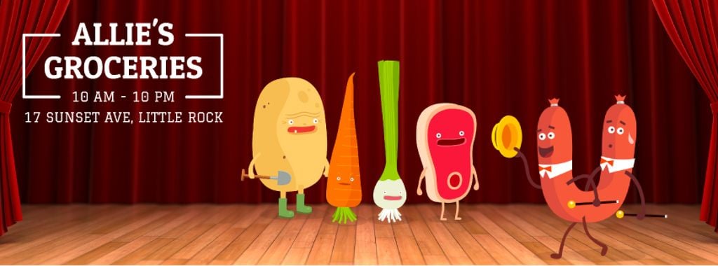 Funny groceries and sausage characters — Create a Design Funny groceries and sausage characters — Create a Design