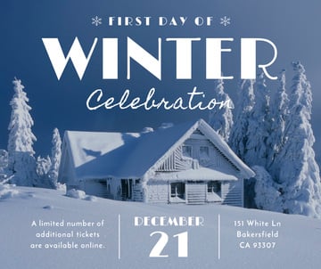 Advertisement poster of first day of winter celebration