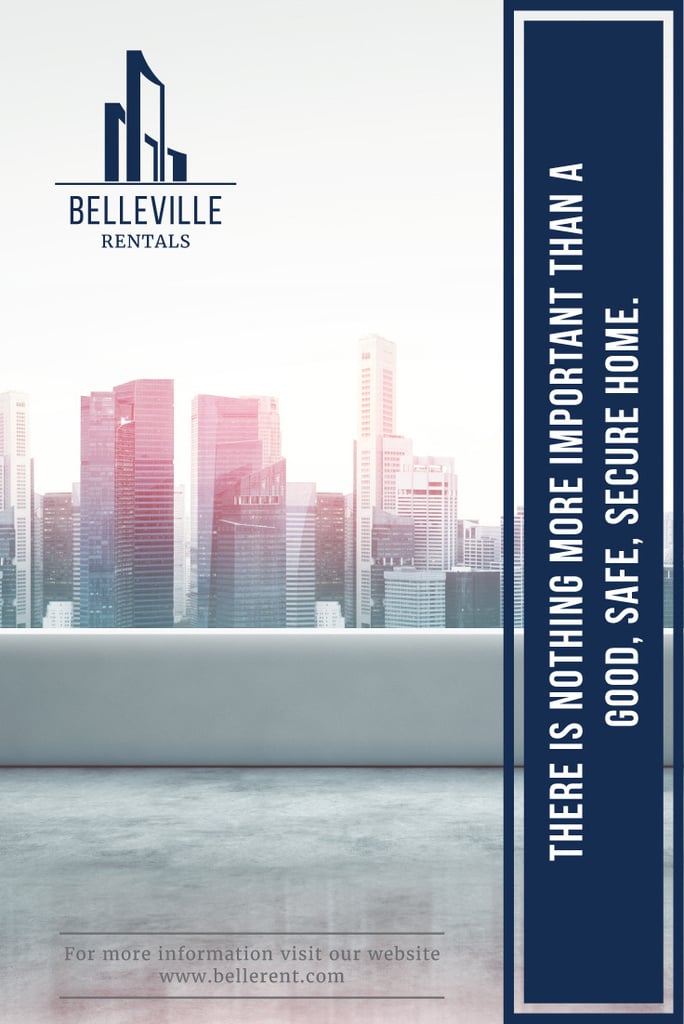 Real Estate Advertisement Modern City Skyscrapers | Pinterest Template — Modelo de projeto Real Estate Advertisement Modern City Skyscrapers | Pinterest Template — Modelo de projeto