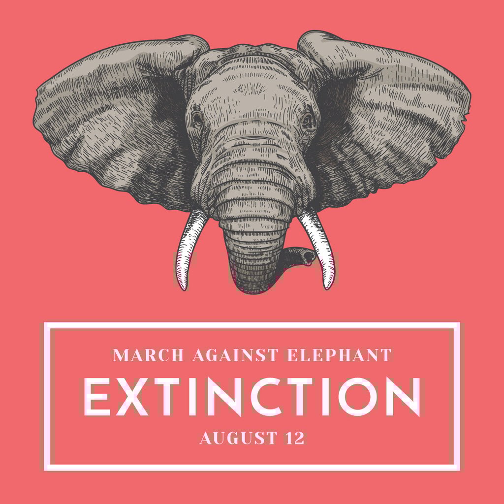 march against elephant extinction banner — Créer un visuel march against elephant extinction banner — Créer un visuel