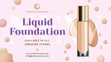 Liquid Foundation Ad with Glass Bottle