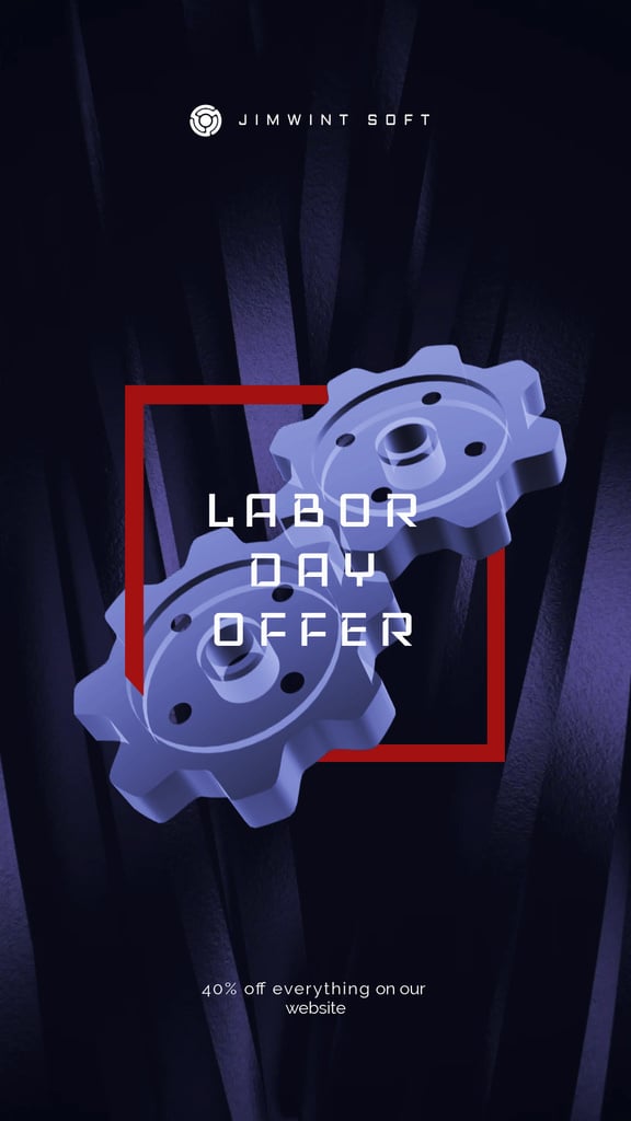 Labor Day Offer Blue Cogwheels Mechanism — Crear un diseño Labor Day Offer Blue Cogwheels Mechanism — Crear un diseño