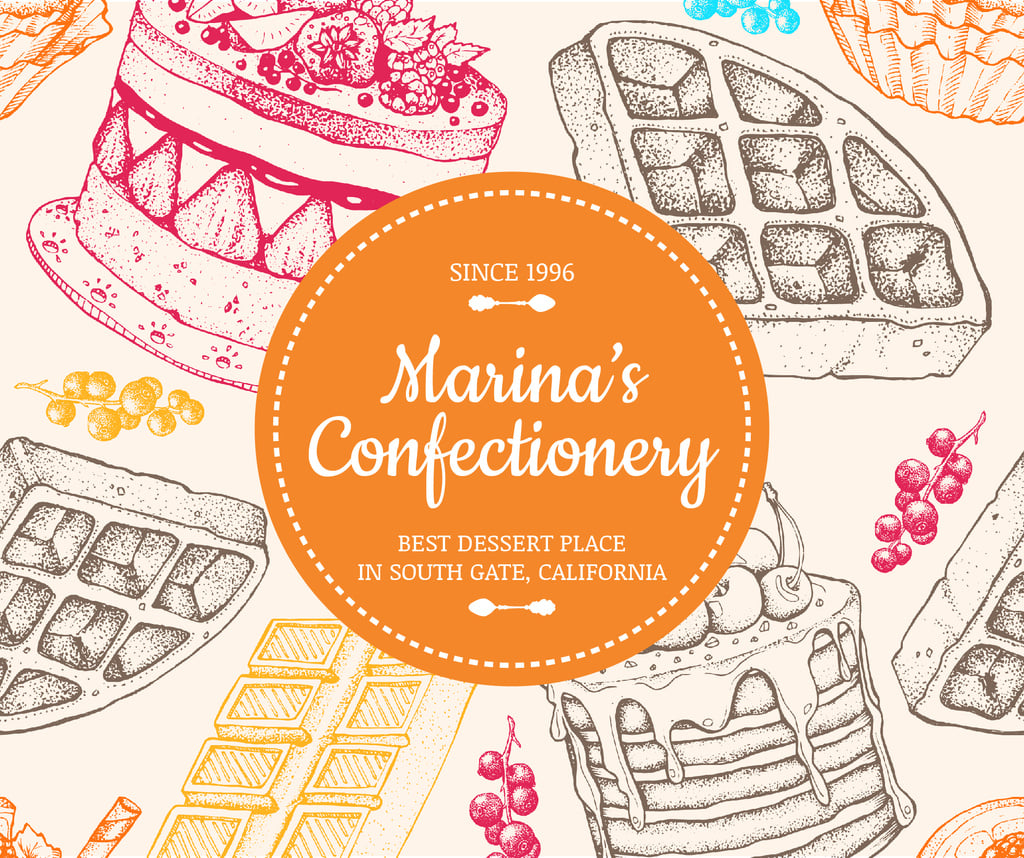 Confectionery Waffles and Cakes Sketches — Створити дизайн Confectionery Waffles and Cakes Sketches — Створити дизайн
