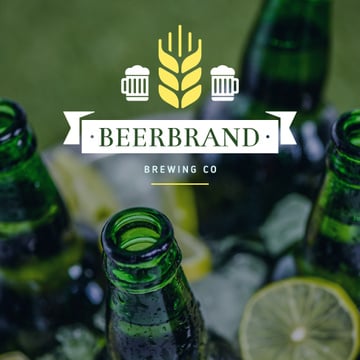 Brewing Company Ad Beer Bottles in Ice