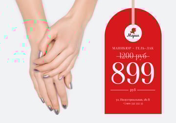 Beauty Offer with Tender Female hands