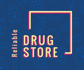 Drugstore Ad Assorted Pills and Medications
