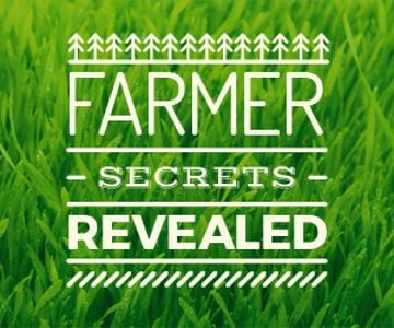 farmer secrets revealed poster on green grass background