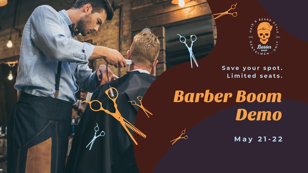 Client at professional barbershop — Crear un diseño Client at professional barbershop — Crear un diseño