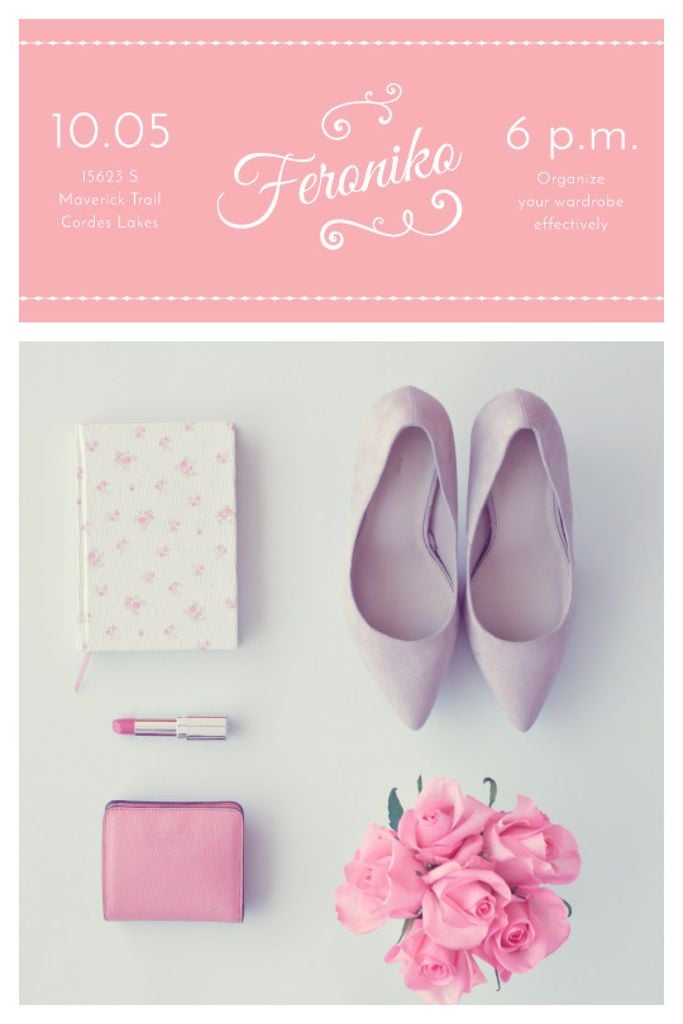 Fashion Event Announcement Pink Outfit Flat Lay | Tumblr Graphics Template — Créer un visuel Fashion Event Announcement Pink Outfit Flat Lay | Tumblr Graphics Template — Créer un visuel